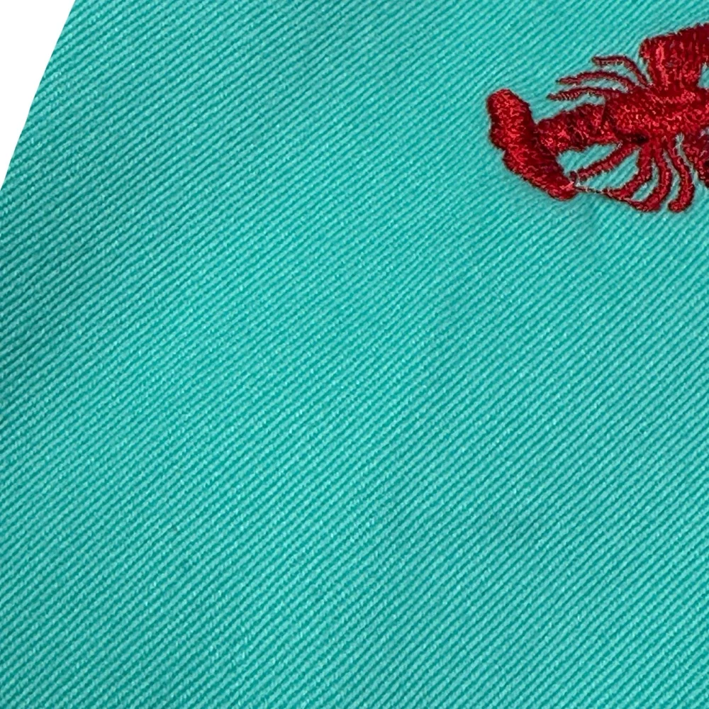 Castaway Cisco Short‎ Men’s 34 Aqua Blue Lobster Cotton Pockets Flat Front
